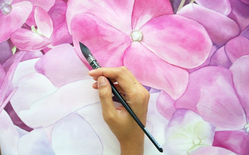 Painting Hydrangeas